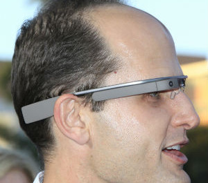Man Wearing Google Glass
