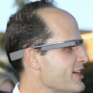 Man Wearing Google Glass